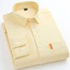 Men's Shirt  Fashionable and Comfortable Slim Fit Plus Size 5XL Long Sleeved Shirt Business Solid Color 100% Oxford Cotton with Pockets