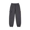 Vans Comfortable Soft Cuffed Solid Color Knitted Sports Pants Women bottoms Gray Black VN000KFK1O7