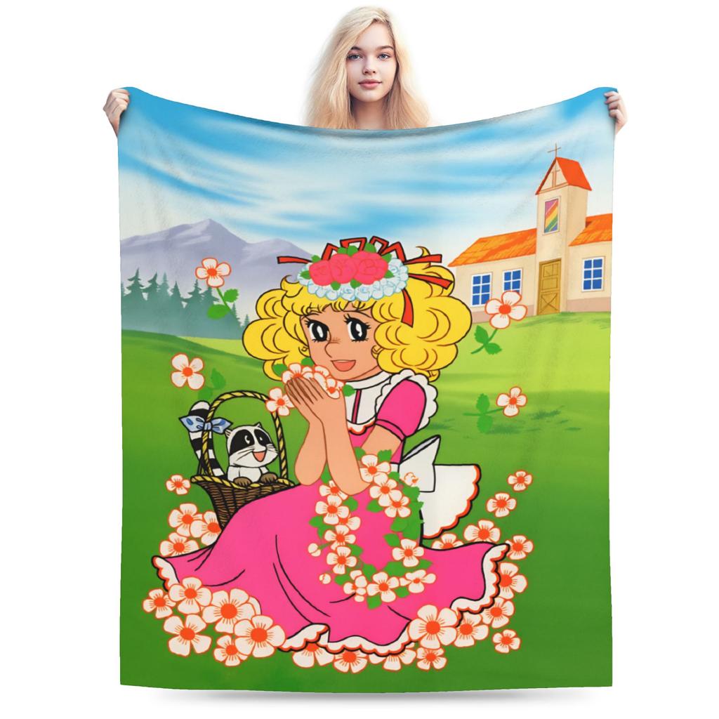 Anime Candy Candy Blanket Quality Soft Warm  Throw Blanket Winter Child Couch Bed Pattern Bedspread