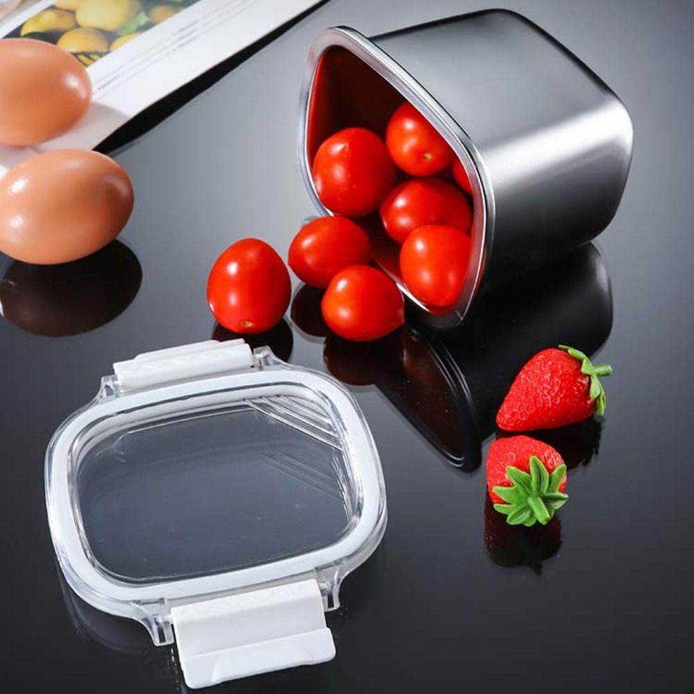 304 Stainless Steel Food Preservation Box Simple Crisper Box Food Storage Containers Mousse Cake