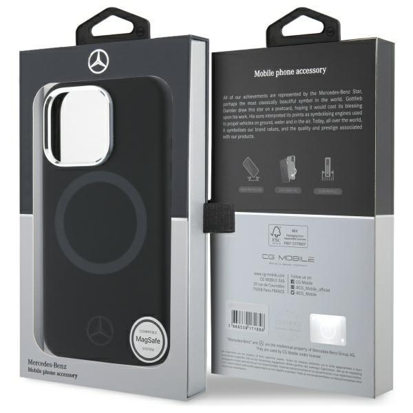 Mercedes Mehmp16X23Suttk Iphone 16 Pro Max 6.9 Black Hardcase Silicone Tonal Logo Magsafe