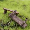 Mini Dollhouse Miniature Wooden Bench Wooden Stool Fairy Garden Miniatures Decor  Kids Gift