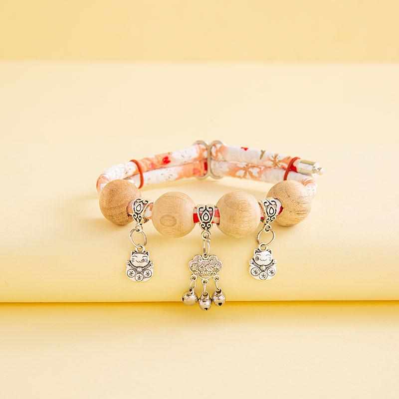 Pet Charm: Cat Collar with Bell & Longevity Lock Necklace