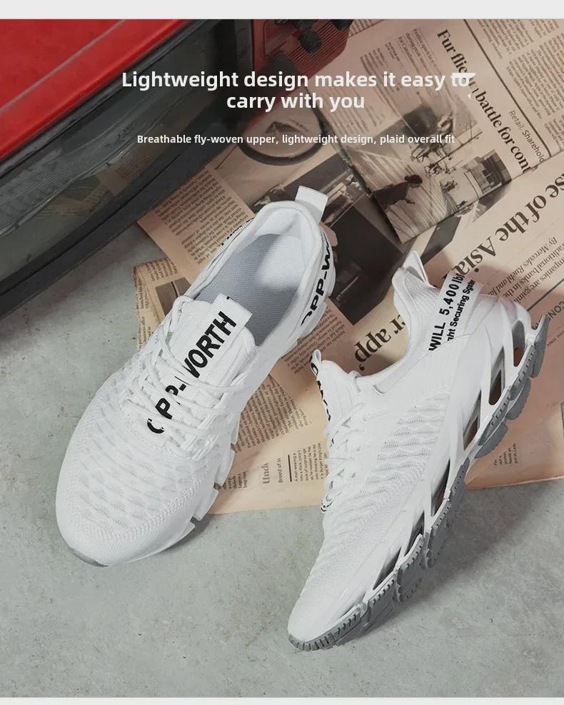 Zapatos Casuales de Moda para Hombre Otoño 2025 Transpirables Tejido Volador Estilo Blade