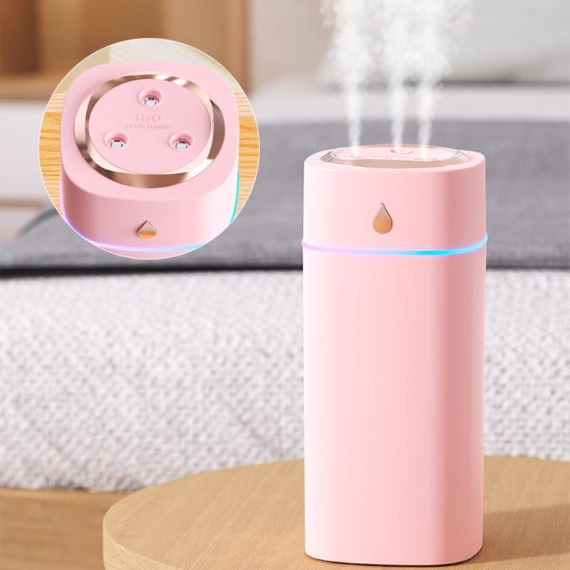 USB Humidifier Quiet Triple Misting 600ml Large Capacity Household Air Conditioning Room Air Humidification for Home