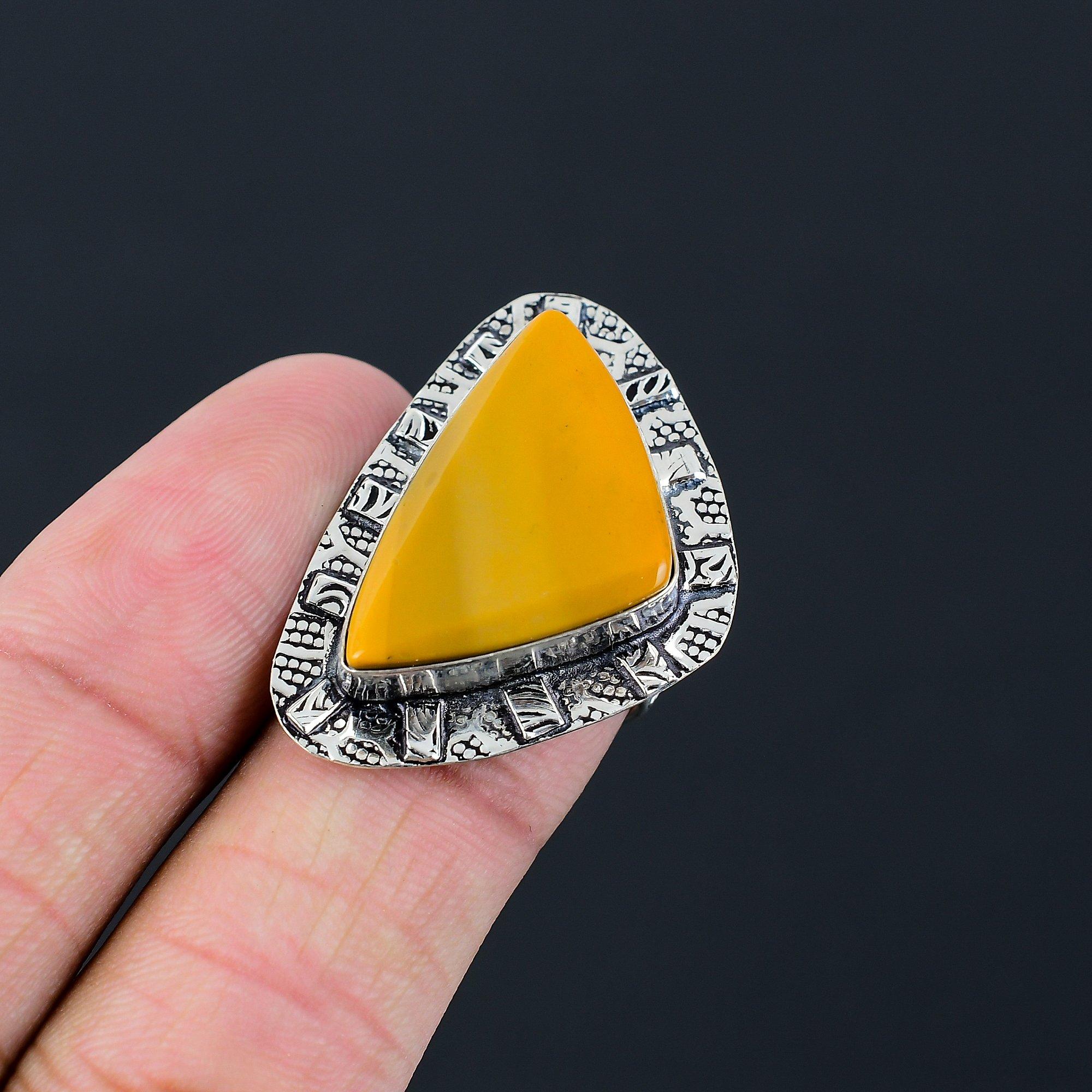 Daughters Day Deal 925 Sterling Silver Mookaite Stone Anniversary Ring US 6.5 6.5