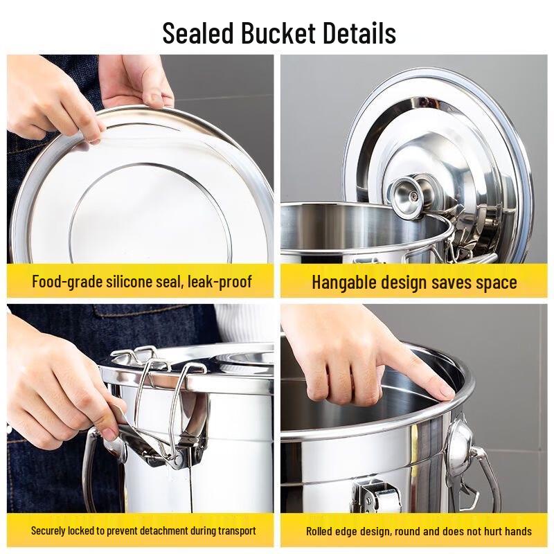 Portable Multi-Purpose Storage Bucket with Lid