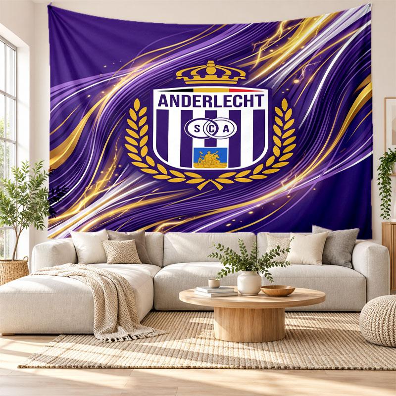 Anderlecht FC Wall Tapestry, Soft Fabric Wall Hanging, Decorative Backdrop For Bedroom Home Wall Art
