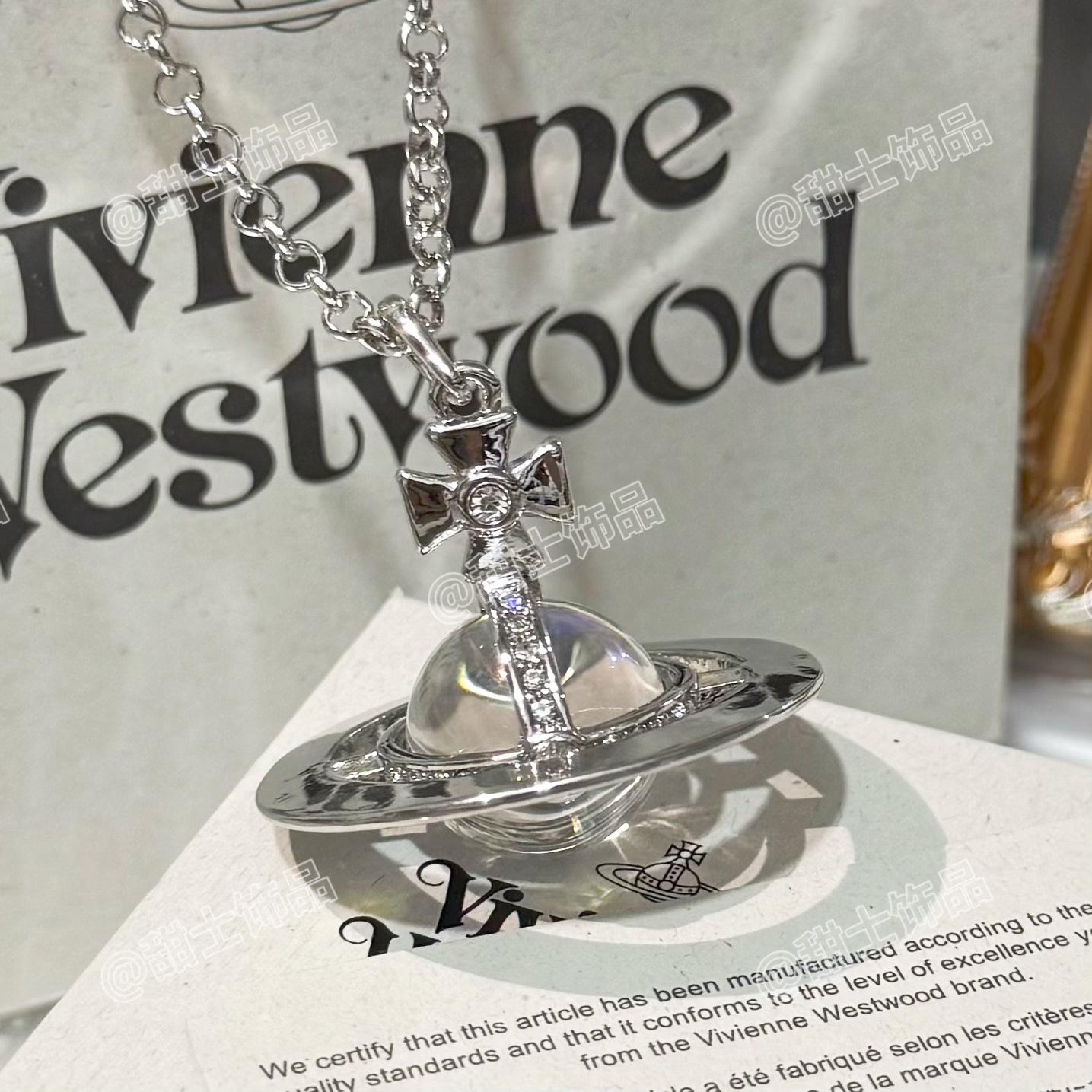 

Vivienne Ожерелье ORB цвета «Ледниковый синий» - Женский европейский и американский стиль 3D кулон в виде планеты Сатурн