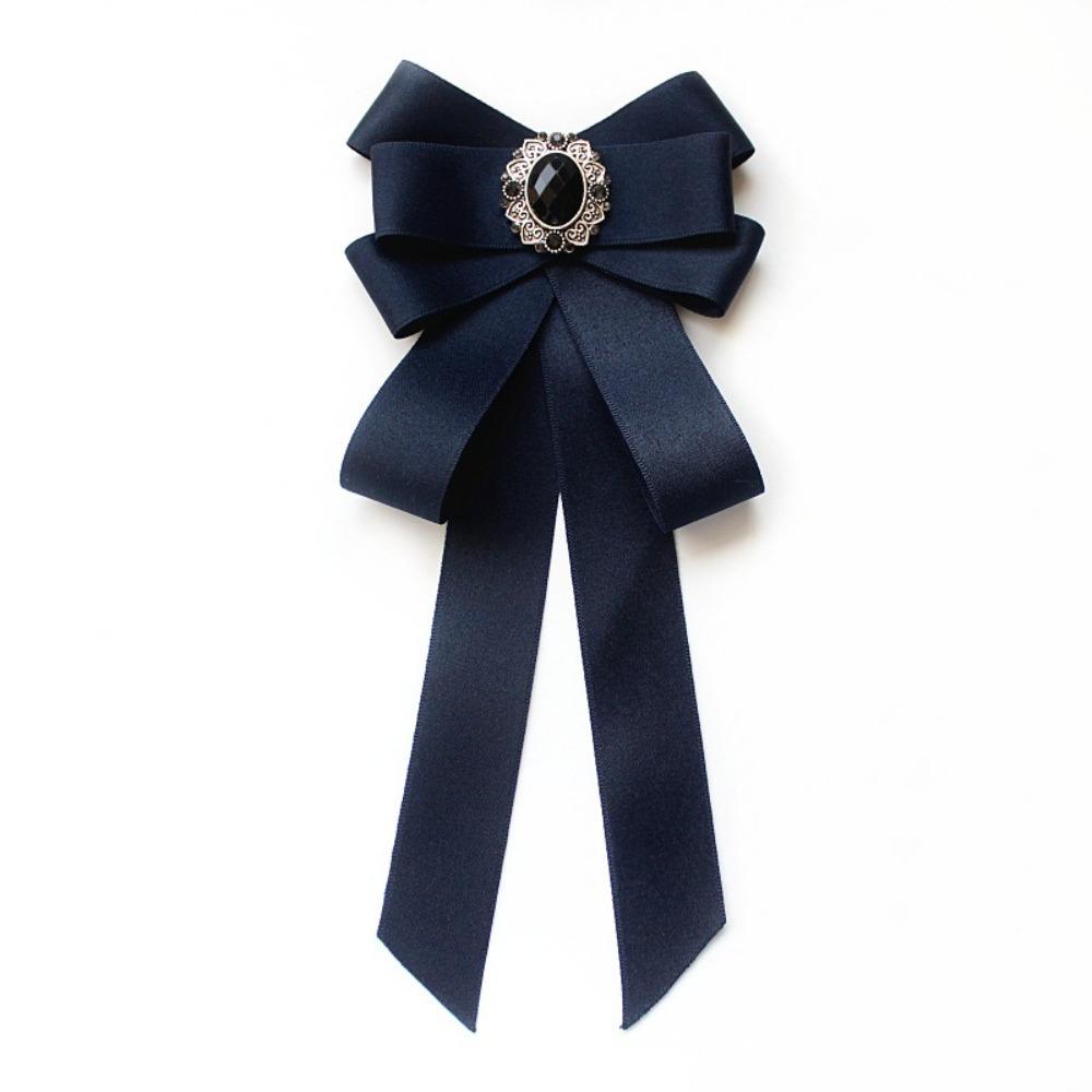 Fashion Ribbon Butterfly Knot Tie Alloy Adjustable Rhinestone Bow Tie Rhinestone Decoration Shirt Bow Tie Gift