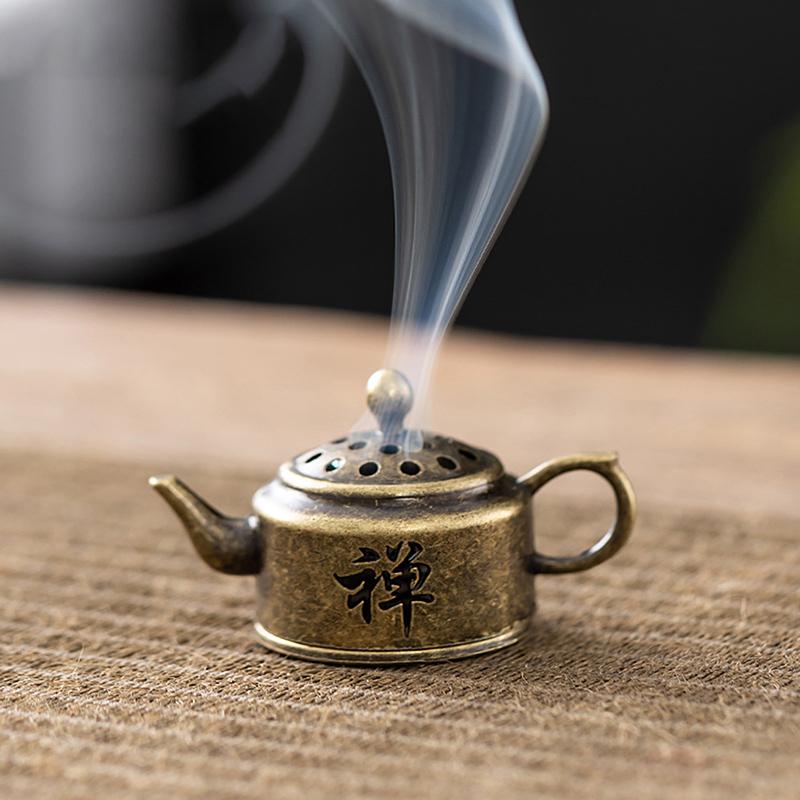 Mini Zenový Styl Kadidelnice ze Slitiny Mini Kadidelnice Boshan Čínská Starověká Domácí Vnitřní Dekorace Stojan na Vonné Tyčinky ze Santalového Dřeva