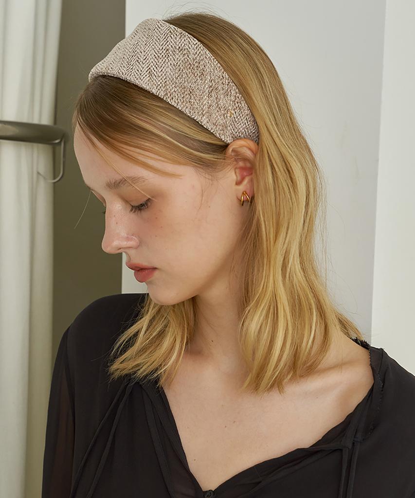 S'Secondo Johanna Tweed Wide Headband_2 Colors