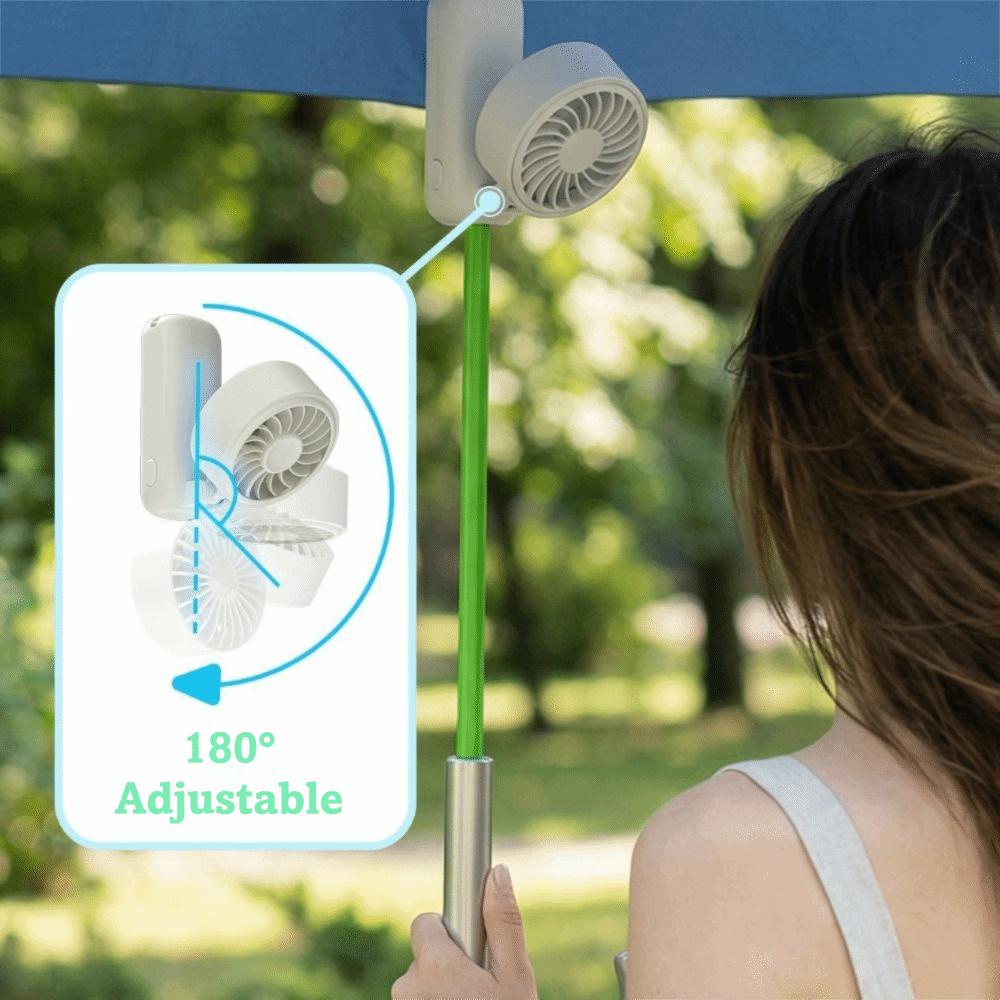Silent Fan Folding Fan Silent Operation USB Rechargeable Fan Portable Handheld Fan  For Umbrella
