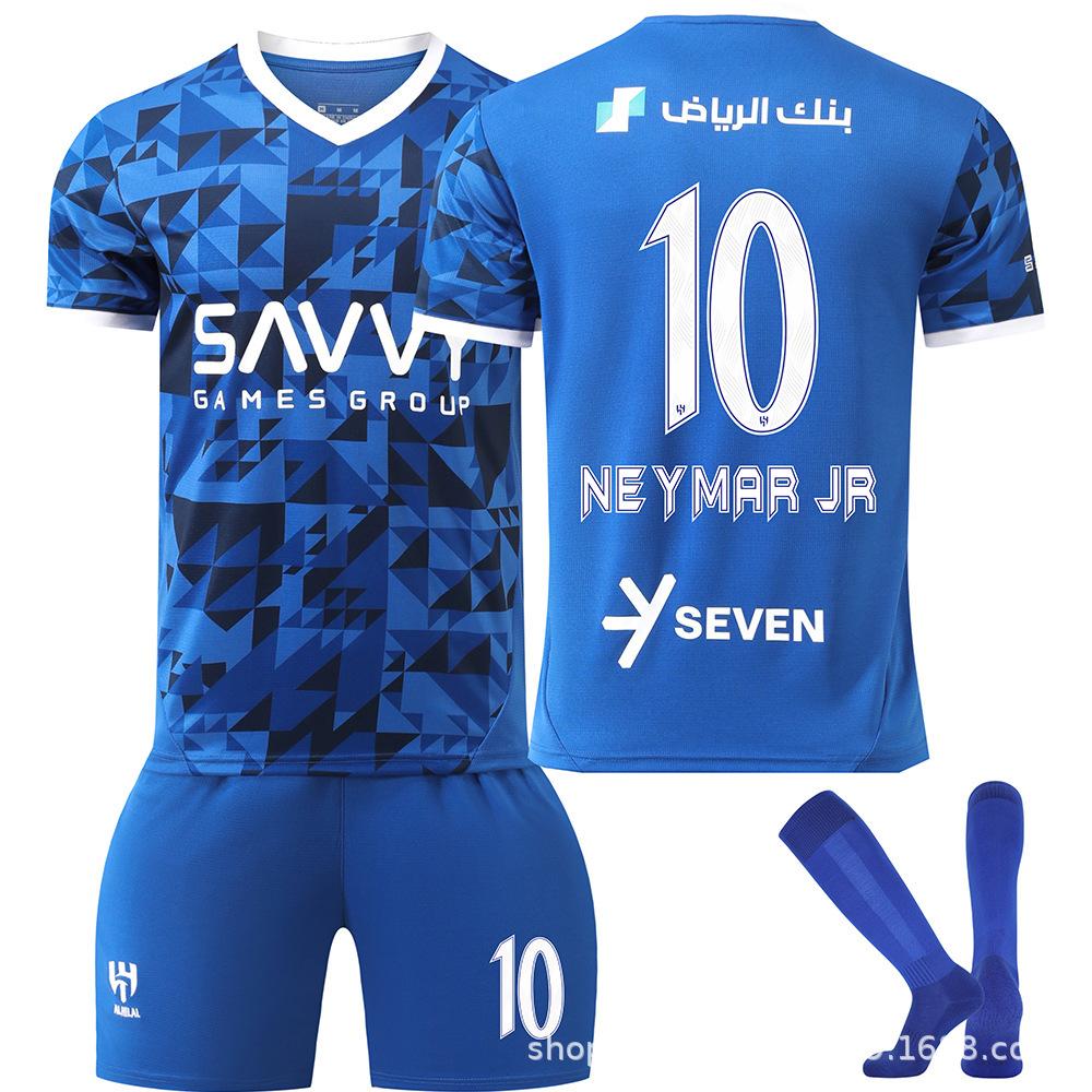 2425 Riyadh Crescent No. 10 Neymar Riyadh Victory No. 7 Ronaldo Children's Adult Cross-border Football Suit
