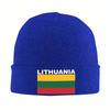 New Flag Of Lithuania Bonnet Hats Lithuanian Knit Hat Adult Unisex Retro Warm Beanie Hats Winter Kpop Design Cap