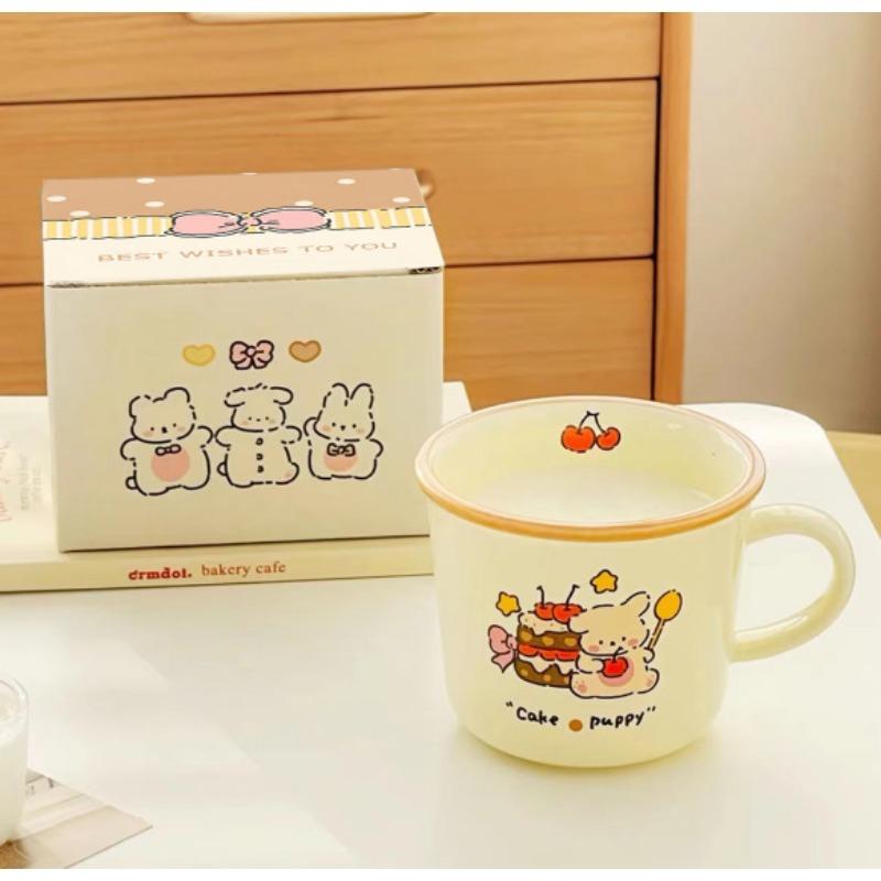 

Кружка керамическая милая мультяшная Лунный кролик чашка для одной порции подарок на день рождения кружка для девочки чашка для воды чашка для завтрака сувенир 340ml