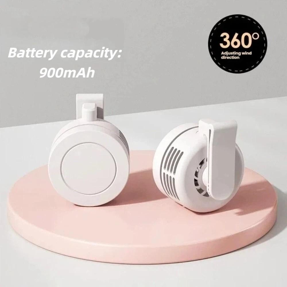 

High Air Flow Wearable Neck Fan Small Size Personal Cooling Fan Indoor Leisure білий