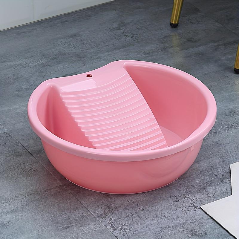 Portable Anti-Skid Wash Basin with Built-in Board for Hand Washing Clothes, Home & Outdoor Use.