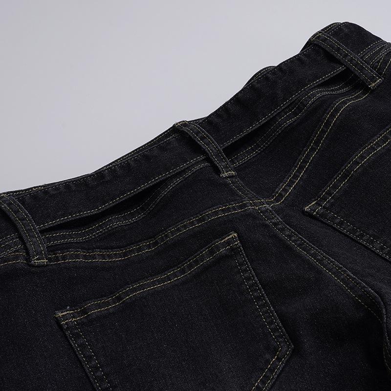 Women's 2026 Spring Retro Micro-Flare Black Jeans: Slimming, Body-Shaping, Low-Rise Long Pants
