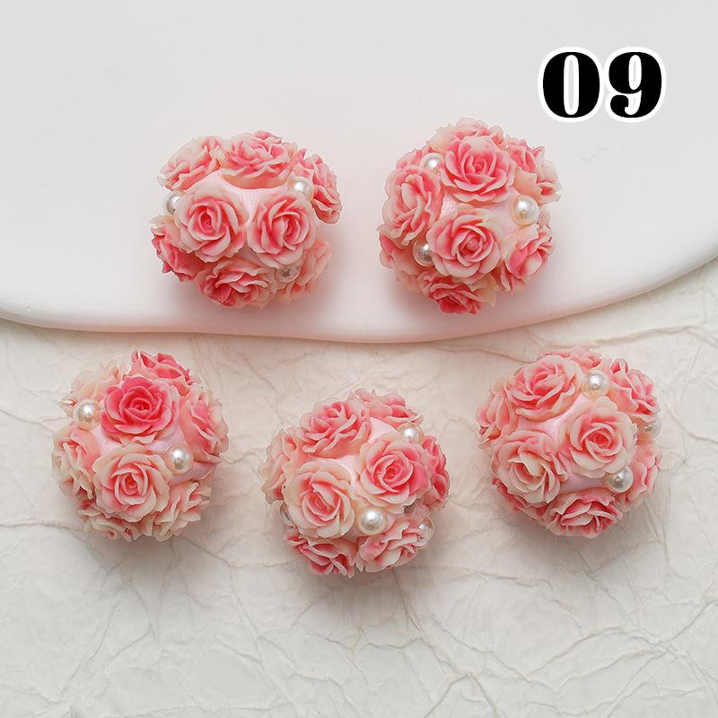 2Cm 10Pcs Charm Rose Polymer Clay Colorful Lover Acrylic Beads for Jewelry Making Diy Necklace Bracelets Earring Accessories New