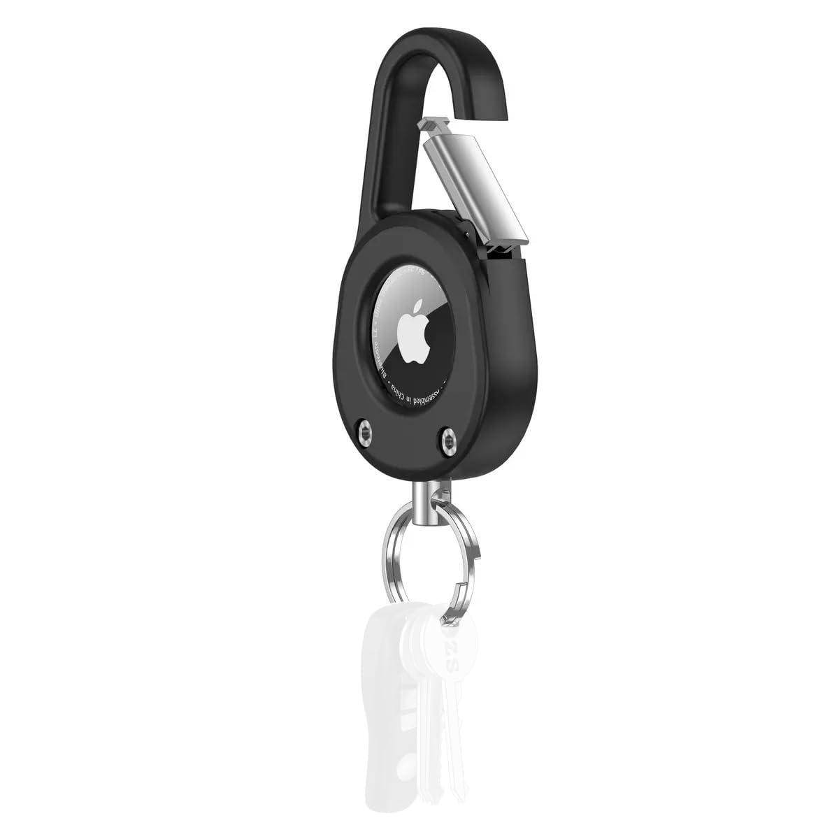 [BOEN] For Air Tag Case, Carabiner Holder with Key Chain чёрный