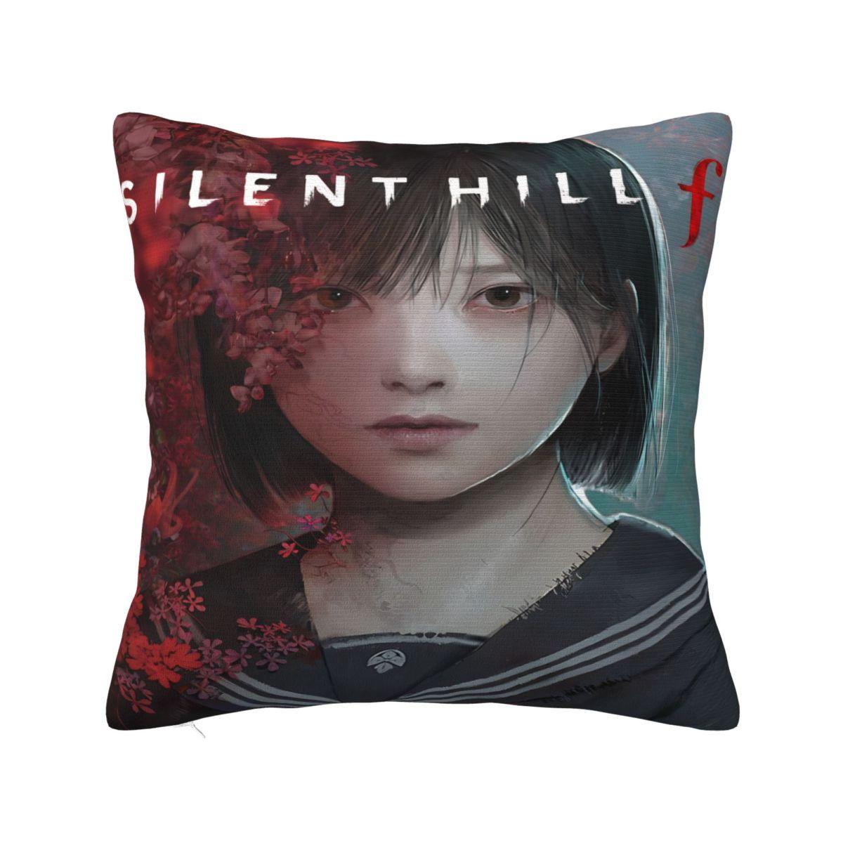 Домашний Декор Silent Hill F Хоррор Игра 2025 Наволочка Мерч Наволочки Молния Разные Размеры 12x12Inch