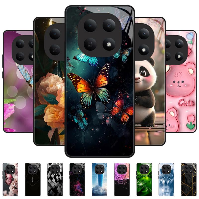 Glass Case For Xiaomi Poco M8 5G Fashion Hard PC Tempered Glass Phone Case Back Cover For Redmi Note 15 Note15 5G Funda Bumper
