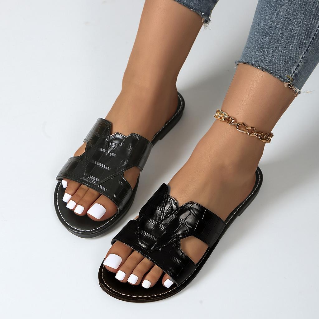 Large size wind outside slippers women's summer new women's shoes flat sandals women's