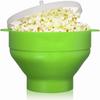 Microwave Silicone Popcorn Popper Collapsible Silicone Popcorn Maker Bowl with Handle Lid