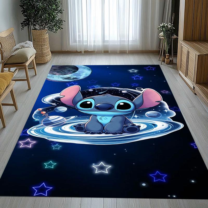 Tappeto da Salotto Antiscivolo con Disegno di Mostro Kawaii a Punti S, Morbido Tappeto per Camera da Letto, Stanza dei Giochi dei Bambini, Divano, Zerbino Decorativo per la Casa, Regalo