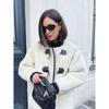 Fur Winter Thick Jackets For Women Elegant Long Sleeve Single Button Female Coat Flecce O-neck Casual Lady Panelled Overcoat