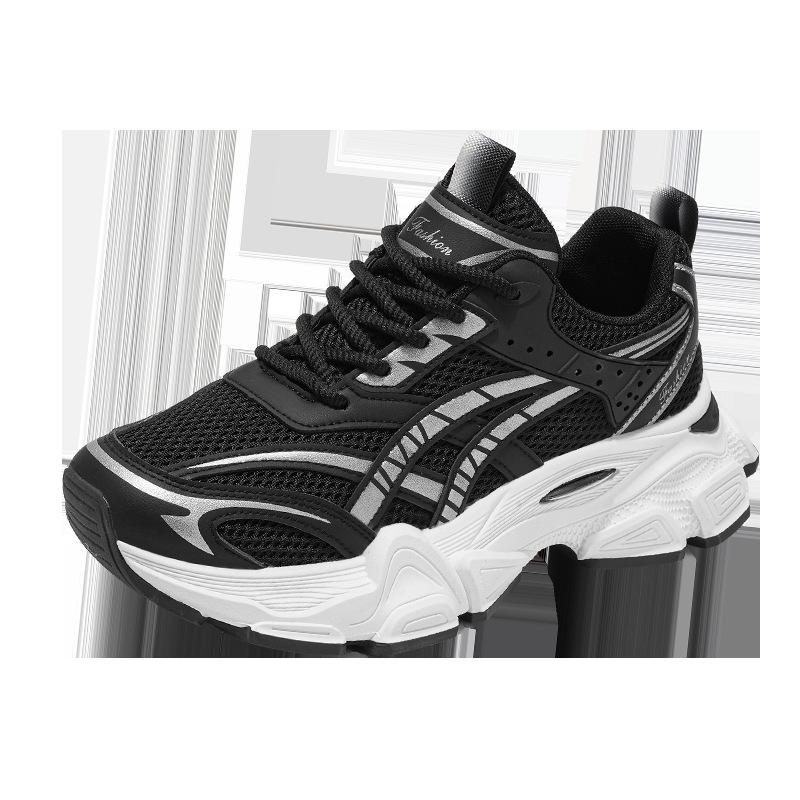 Men's shoes summer new mesh breathable casual thick-soled air cushion shock-absorbing dad sports shoes