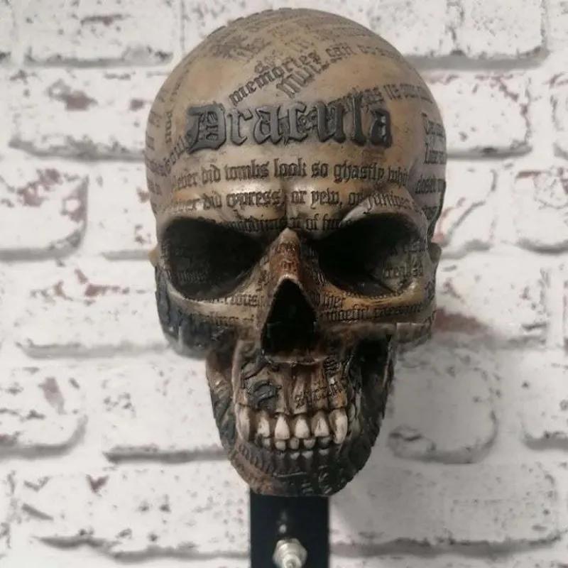 Držák na lebku pro motocyklovou helmu a bundu Kreativní cool držák na motocyklovou helmu v podobě lebky Nástěnný závěs na helmu v podobě lebky pro dospělé