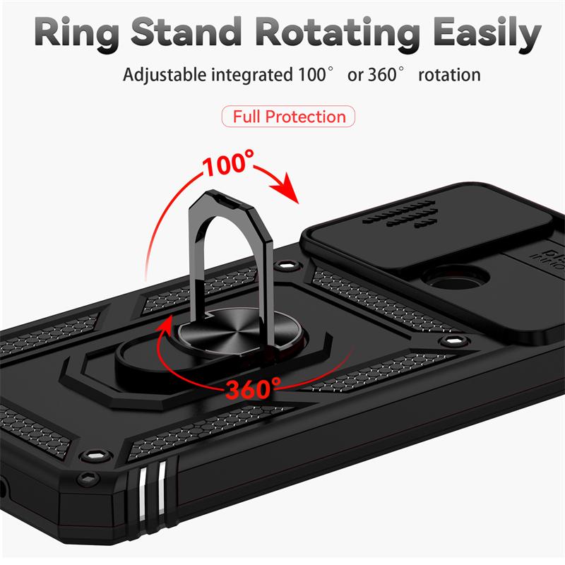 For Xiaomi Redmi 10A Case Magnetic Ring Holder Phone Case For Redmi10A Redmi 10 A 10A A10 Armor Slide Camera Protect Back Cover