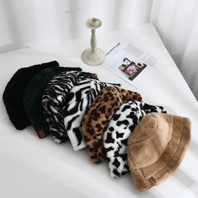 Autunno Inverno Donne Faux Coniglio Pelliccia Leopardo Secchio Cappello  Signore Spesse Caldo All'Aperto Viaggio Pescatore Cappello acquista in modo  economico — spedizione gratuita, recensioni reali con foto — Joom
