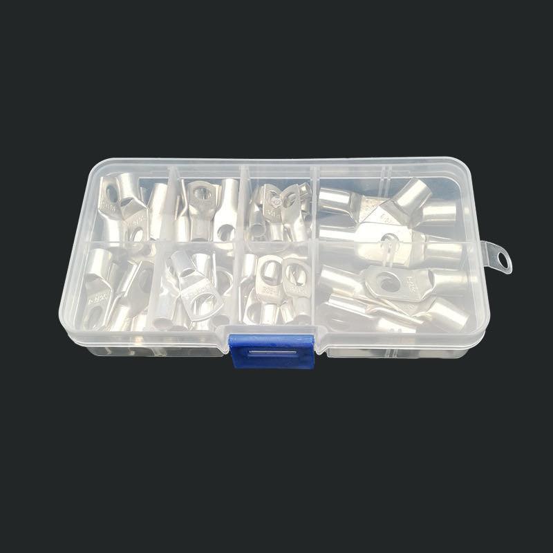

60PCS SC 8 Sizes Tinned Copper Lugs Ring Crimp Terminals Battery Wire Welding Cable Connectors Kit