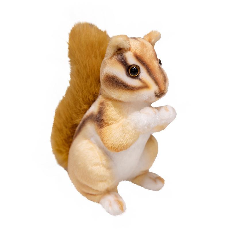 Cute Simulation Squirrel Doll Plush Toy Cute Little Squirrel Doll Children Soothing Doll Birthday Gift
