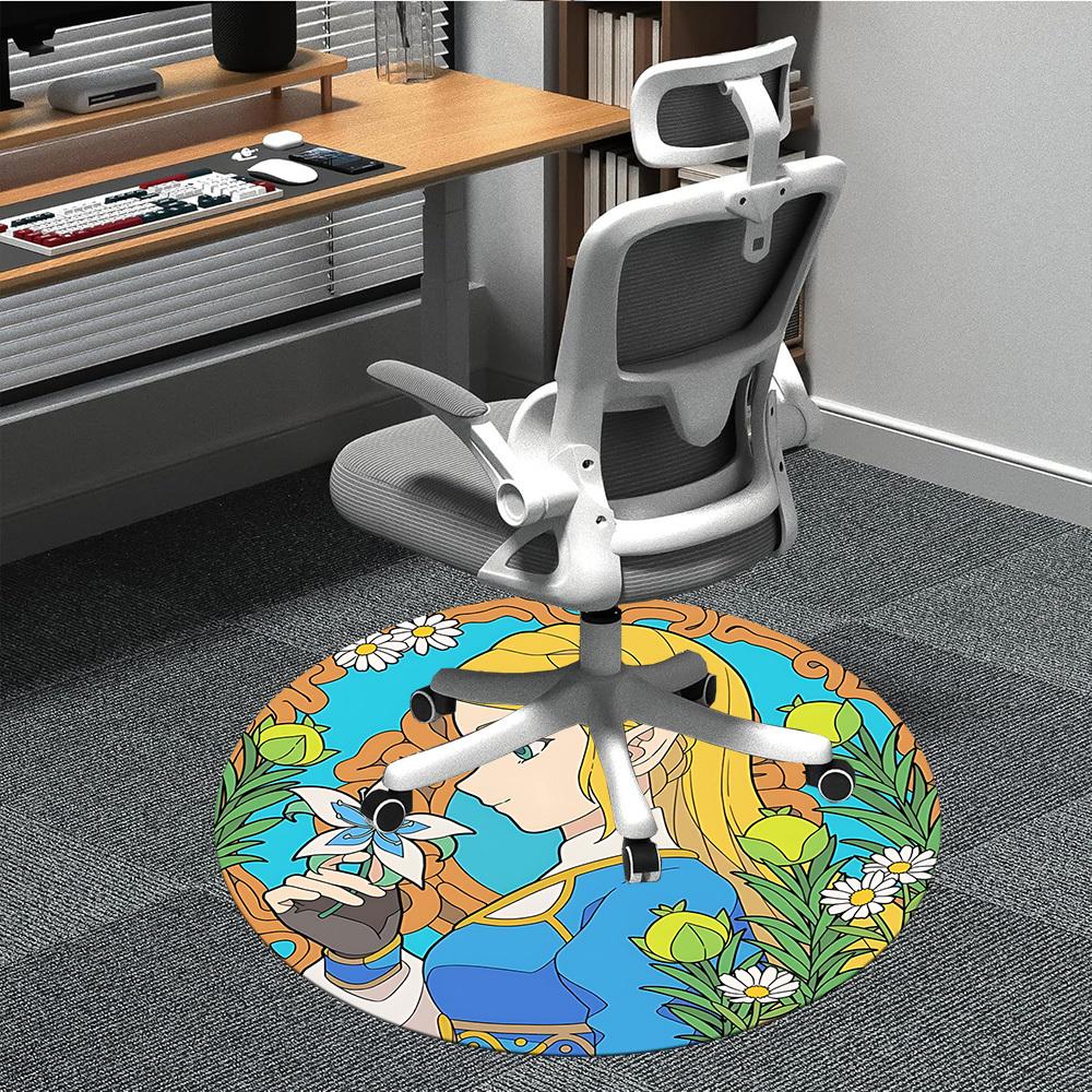 

1PC The Legend of Zelda Office Round Rug, Non-slip, Soft and Durable Office Rug for Interior Decoration, Perfect for Office, Beautiful Decoration 80cm