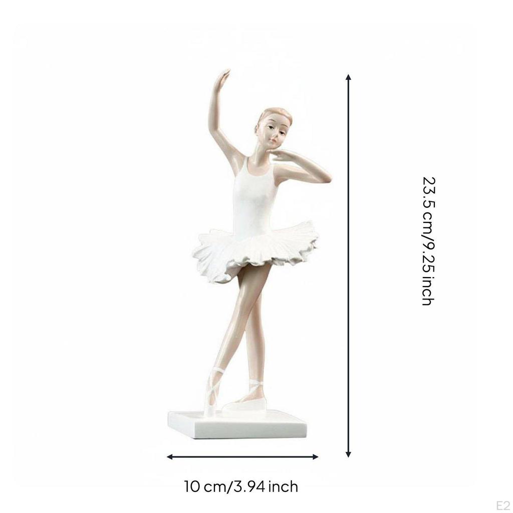 Figurina Ballerina Stile Artistico Scultura Ragazza Design Elegante Statua Ballerina per