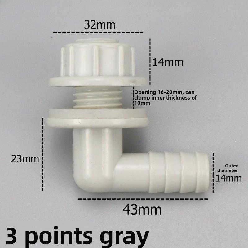 Kunststoff 3/8 "Gewinde auf 14mm 90 Grad Winkelstück Drainage Aquarium Fisch Tank Drain Adapter Garten Bewässerung Wasser Anschlüsse Gelenke