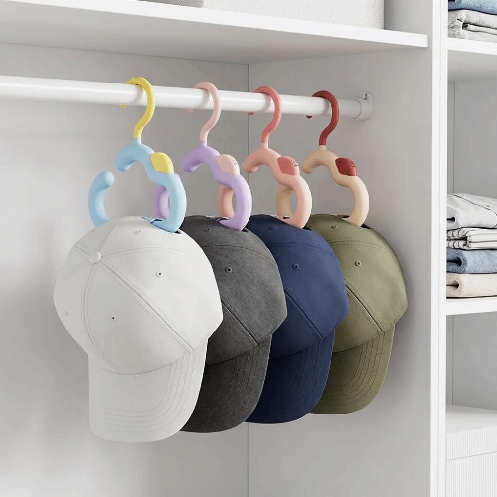 2PCS Dopamine Scarf Tie Hanger Colorful Bag Hanging Rack Space Saving Hat Storage Hanger Home Use