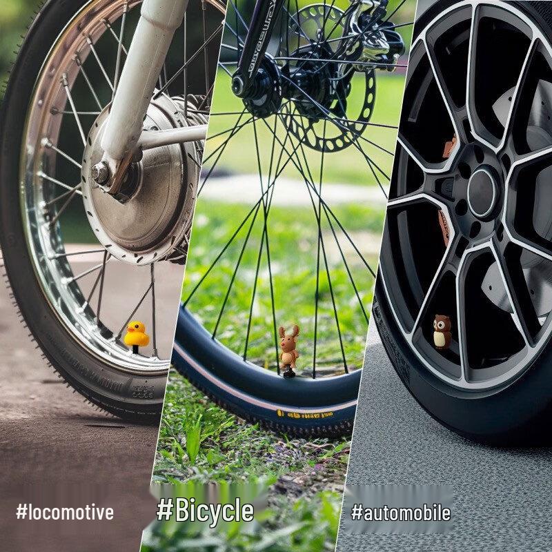 Tappi valvola luminosi a forma di osso e set di accessori per bicicletta