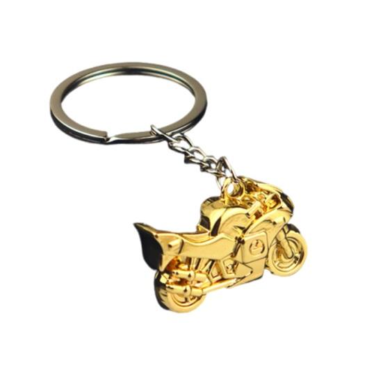 Motorcycle Charm Keychain Wear-Resistant Portable Key Fob 3D Metal Motorbike Keyring for Men