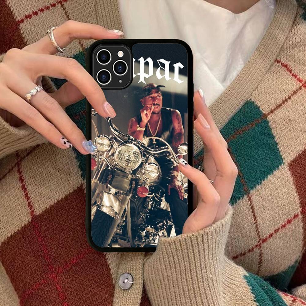 Rapper T-Tupac S-Shakur For IPhone 17 16 Pro Max Air 15 14 13 12 Mini Plus 11 Hard PC+TPU Phone Back Cover