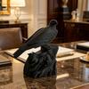 Gothic Style Simulation Crow Model Seagull Crow Ornaments Raven Prop Crow Statue  Halloween Decor