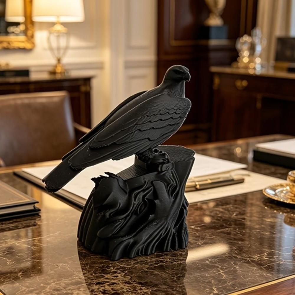 Gothic Style Simulation Crow Model Seagull Crow Ornaments Raven Prop Crow Statue Halloween Decor