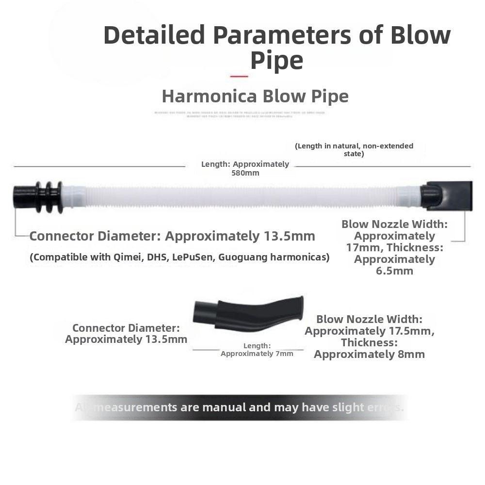 White/Black Melodica Flexible Tube ABS Mouthpiece Blowpipe New Mouth Security Stretchable Pianica