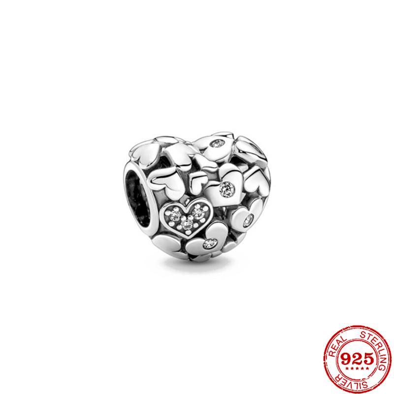 925 Silver Butterfly Four Clover Leaves Flower Charm Bead Fit Original Pendant Bracelet Necklace Jewelry Gift For Women