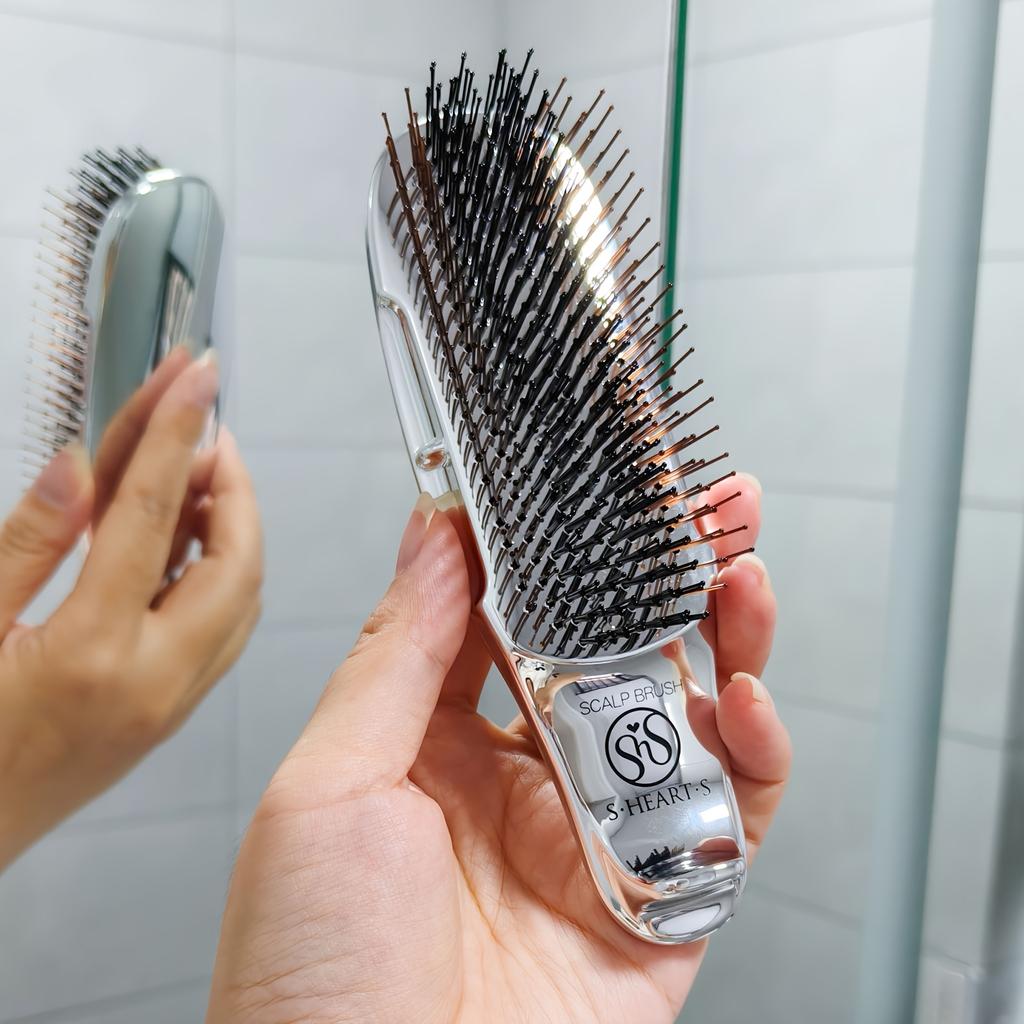 Second Generation Matte Golden Zeus Straight Hair Comb, Scalp Massager for Both Wet And Dry Use, Portable Hair Brush, Meridian Massage Comb