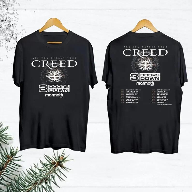Футболка Creed Band  Вы готовы  Тур 2024, Футболка в подарок фанату группы Creed, Унисекс футболка Creed 2024 M